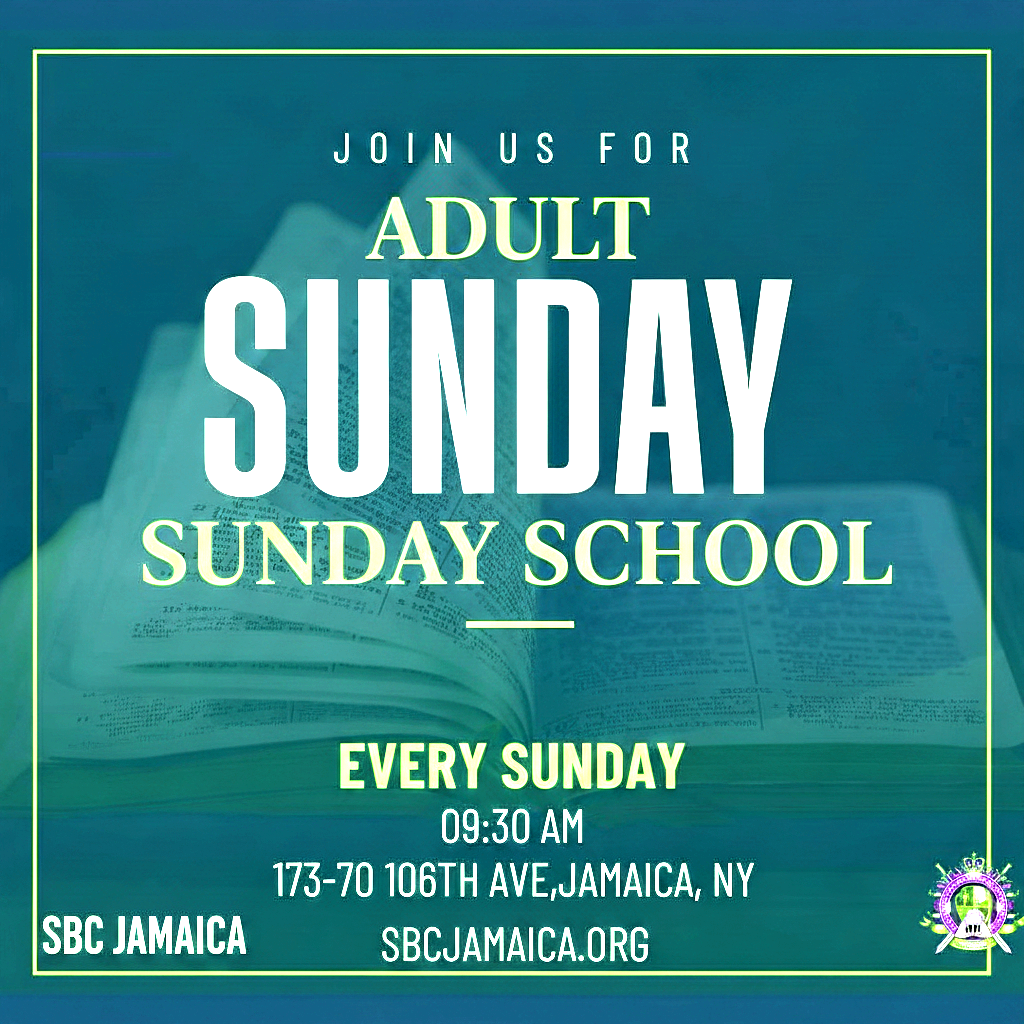 Sunday School — Every Sunday 9:30 AM